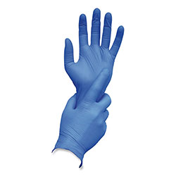 AMBITEX® N400 Series Powder-Free Nitrile Gloves, Small, Blue, 100/Box