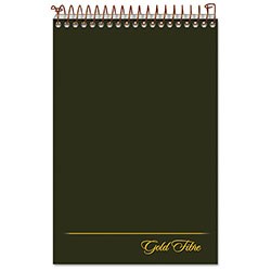 Ampad Gold Fibre Steno Pads, Gregg Rule, Designer Green/Gold Cover, 100 White 6 x 9 Sheets