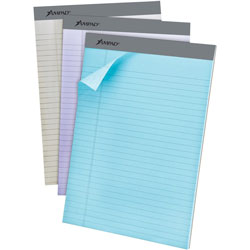 Ampad Pastel Micro-Perforated Legal Ruled Pads, 60 pt., 8 1/2" x 11"