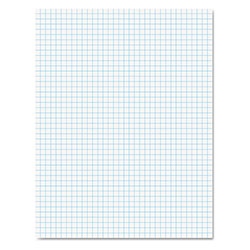 Ampad Quadrille Pads, Quadrille Rule (4 sq/in), 50 White (Heavyweight 20 lb Bond) 8.5 x 11 Sheets