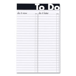 Ampad To Do Notepads, List-Management Format, Randomly Assorted Headband Colors, 50 White 5 x 8 Sheets