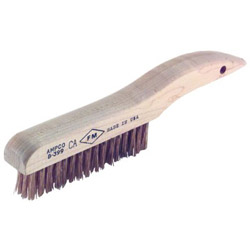 Ampco Scratch Brushes, 10 in, 4 X 16 Rows, Shoe Handle