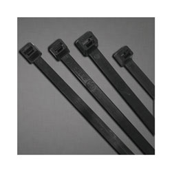 Anchor UV Stabilized Cable Tie, 50 lb Tensile Strength, 14.6 in L, Black, 100 Ea/Bag