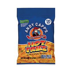 Andy Capps Hot Fries, Spicy Hot, 0.85 oz Bag, 72/Box