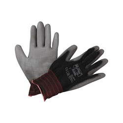 Ansell 11-600 Palm-Coated Gloves, Size 6, Black