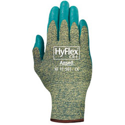 Ansell HyFlex® 11-501 Nitrile Palm Coated Gloves, Size 10, Gray/Blue