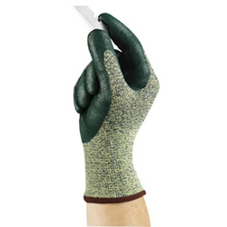 Ansell HyFlex® 11-511 Nitrile Palm Coated Gloves, Size 6, Green/Yellow