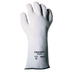 Ansell ActivArmr® 42-474 High Heat Gloves, Nitrile Coated, Non-Woven Felt, Light Gray Size 9