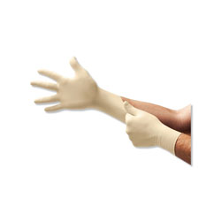 Ansell Diamond Grip™ MF-300 Latex Powder-Free Disposable Gloves, 6.3 mil Palm/7.9 mil Finger, X-Large, Natural