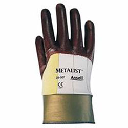 Ansell Hycron Nitrile Coated Gloves, 10, Brown