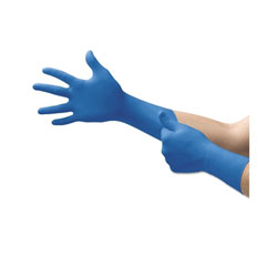 Ansell SafeGrip® SG-375 Examination Gloves, X-Large, Natural Rubber Latex, Blue