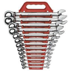Apex 13 Pc Reversible Combination Ratcheting Wrench Sets, 12 Point, SAE
