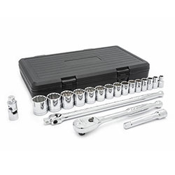 Apex 19 Pc. 12 Point Standard SAE Mechanics Tool Sets, 1/2 in Dr