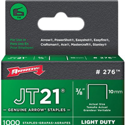 Arrow Fastener 02738 JT21/T27 3/8 in STAPLE 1-000/PK