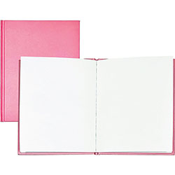 Ashley Hardcover Blank Book - 28 Pages - 6 in x 8 in - Pink Cover - Hard Cover, Durable