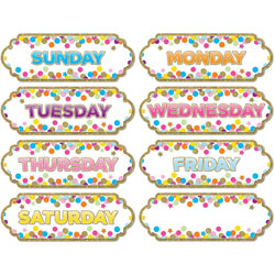 Ashley Magnetic Confetti Days Timesavers - Die-cut, Write on/Wipe off - 1 / Each - Multicolor