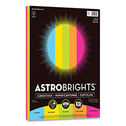 Astrobrights Color Cardstock, 65 lb Cover Weight, 8.5 x 11, Assorted Bright Colors, 50/Pack