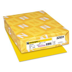 Astrobrights Color Paper, 24 lb, 8.5 x 11, Solar Yellow, 500/Ream (WAU22531)