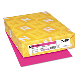 Astrobrights Color Paper, 24 lb, 8.5 x 11, Fireball Fuchsia, 500/Ream (WAU22681)