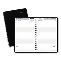 At-A-Glance DayMinder Daily Appointment Book, 8 x 5, Black Cover, 12-Month (Jan to Dec): 2024