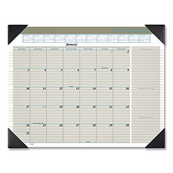 At-A-Glance Executive Monthly Desk Pad Calendar, 22 x 17, White Sheets, Black Corners, 12-Month (Jan to Dec): 2024