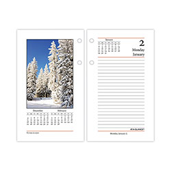 At-A-Glance Photographic Desk Calendar Refill, Nature Photography, 3.5 x 6, White/Multicolor Sheets, 2023