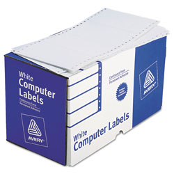 Avery Dot Matrix Printer Mailing Labels, Pin-Fed Printers, 2.94 x 5, White, 3,000/Box
