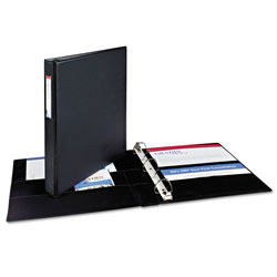 Avery Durable Non-View Binder with DuraHinge and EZD Rings, 3 Rings, 1" Capacity, 11 x 8.5, Black (AVE08302)