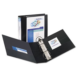 Avery Durable View Binder with DuraHinge and EZD Rings, 3 Rings, 3 in Capacity, 11 x 8.5, Black
