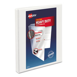 Avery Heavy-Duty Non Stick View Binder with DuraHinge and Slant Rings, 3 Rings, 0.5 in Capacity, 11 x 8.5, White