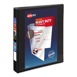 Avery Heavy-Duty Non Stick View Binder with DuraHinge and Slant Rings, 3 Rings, 1" Capacity, 11 x 8.5, Black (AVE05300)