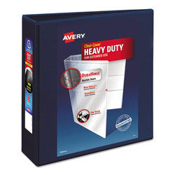 Avery Heavy-Duty View Binder with DuraHinge and Locking One Touch EZD Rings, 3 Rings, 3 in Capacity, 11 x 8.5, Navy Blue