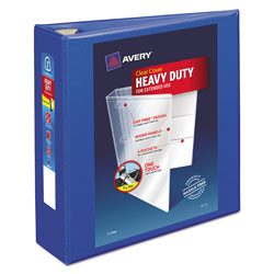 Avery Heavy-Duty View Binder with DuraHinge and Locking One Touch EZD Rings, 3 Rings, 3 in Capacity, 11 x 8.5, Pacific Blue