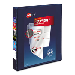 Avery Heavy-Duty View Binder with DuraHinge and One Touch EZD Rings, 3 Rings, 1 in Capacity, 11 x 8.5, Navy Blue