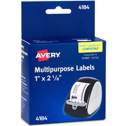 Avery Labels, Thermal, Multipurpose, 1 inX2-1/8 in , 500/Bx, White