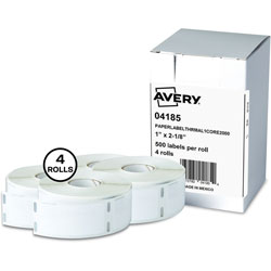Avery Labels, Thermal, Multipurpose, 1 inX2-1/8 in , 2000/Bx, White