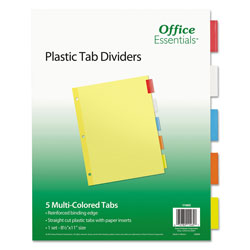 Avery Plastic Insertable Dividers, 5-Tab, Letter