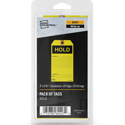 Avery Preprinted HOLD Inventory Tags - 5.75 in Length x 3 in Width - 25 / Pack - Card Stock - Yellow