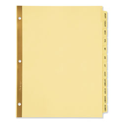 Avery Preprinted Laminated Tab Dividers w/Gold Reinforced Binding Edge, 12-Tab, Letter