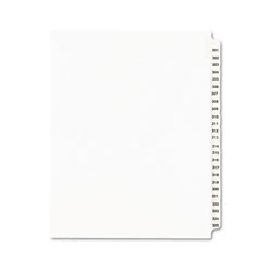 Avery Preprinted Legal Exhibit Side Tab Index Dividers, Avery Style, 25-Tab, 301 to 325, 11 x 8.5, White, 1 Set