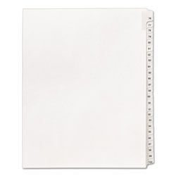 Avery Preprinted Legal Exhibit Side Tab Index Dividers, Allstate Style, 25-Tab, 76 to 100, 11 x 8.5, White, 1 Set
