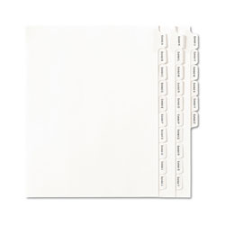 Avery Preprinted Legal Exhibit Side Tab Index Dividers, Allstate Style, 26-Tab, Exhibit A to Exhibit Z, 11 x 8.5, White, 1 Set