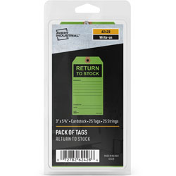 Avery RETURN TO STOCK Preprinted Inventory Tags - 5.75 in Length x 3 in Width - 25 / Pack - Card Stock - Green