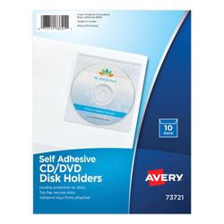 Avery Self-Adhesive Media Pockets, 10/Pack