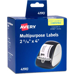 Avery Shipping Labels, Thermal, 2-5/16 inX4 in , 300/Bx, White
