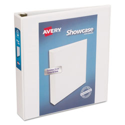 Avery Showcase Economy View Binder with Round Rings, 3 Rings, 1.5 in Capacity, 11 x 8.5, White