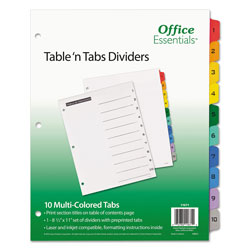 Avery Table 'n Tabs Dividers, 10-Tab, Letter