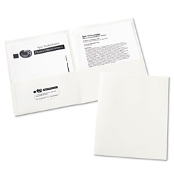 Avery Two-Pocket Folder, 40-Sheet Capacity, White, 25/Box