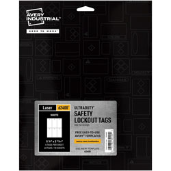 Avery UltraDuty Lock Out Tag Out Hang Tags - 2.92 in Length x 5.50 in Width - 60 / Pack - Plastic - White