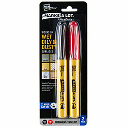 Avery UltraDuty Markers, Chisel Tip, 2 Assorted Markers (29863), Bold, Narrow Marker Point, Black, Red, Polyester Tip, 2 Pack